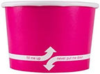 Karat [4oz - 1000 ct] Paper Ice Cream Cups for Hot/ Cold Food - Ideal for Ice Cream, Gelato, Yogurt and Snacks - Pink by Karat