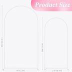 Wokceer Wedding Arch Backdrop Stand 7.2FT,6FT White Metal Arch Stand Set - Image 2