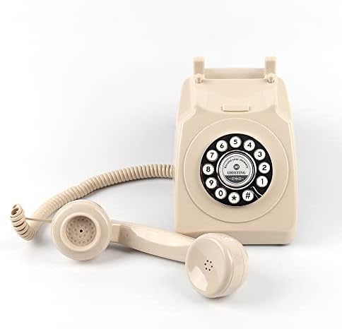 Audio Guest Book Phone with Neon Table Sign for Wedding Party Birthdays Rentals Confessions Special Occasions (Beige) - Image 3