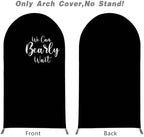 Black Arched Fabric Backdrop Covers We Can Bearly Wait Theme Arch Stand Cover for Baby Shower Birthday Party Decoration Props (4.6x8FT) - Image 5