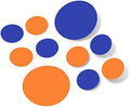 Blue/Orange Vinyl Wall Stickers - 2 & 4 inch Circles (300 Decals) by DecalVenue
