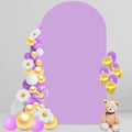 8 FT Arch Backdrop Cover, Wedding Purple Arch Covers Stretchy Backdrop Spandex Fitted for Chiara Stand Birthday Baby Shower Party Ceremony Decoration Purple 8FT by Vlakteven