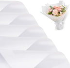 BEISHIDA Floral Wrapping Paper, 100 Pcs Matte, White, Floral Design, Waterproof, for Bouquet, Florist Supplies, Wedding, Graduation by Beishida