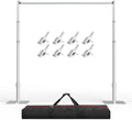 EMART 8.9x10ft Heavy Duty Backdrop Stand Frame with Adjustable Pipe,Silver by EMART