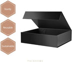 PACKHOME 6 Large Black Gift Boxes 13.5x10x3.5in Magnetic Lids for Shirt - Image 6