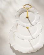 3 Tier Cupcake Stand, Ceramic Tiered Serving Stand - Image 3