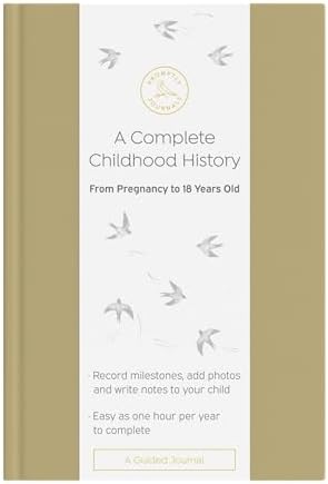Promptly Journals, A Complete Childhood History: From Pregnancy to 18 Years Old (Sage Green, Linen) | Baby Book and Pregnancy Journal | Baby Memory Book by PromptlyJournals
