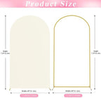 Wokceer 7.2FT Arch Backdrop Stand and Cover Set,Arch Stand with Ivory Cover - Image 2