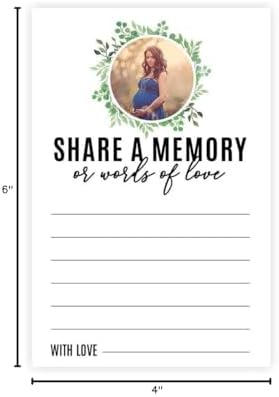 Andaz Press Personalized Share a Memory Cards, Round Greenery Custom Photo 4" x 6" Cards for Wedding, Shower, Birthday, Funeral, Celebration of Life, Retirement, Graduation Advice, Going Away, 52-Pack - Image 2