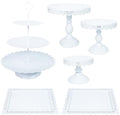 DreamsEden Metal White Cake Stands, 6 Pcs Cupcake Food Display Stand Party Trays Dessert Table for Birthday Bridal Baby Shower by DreamsEden