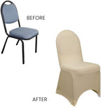 YOUR CHAIR COVERS - 50 Pack Stretch Spandex Banquet Chair Cover - Champagne, Wedding Slip Covers, Premium Quality Chair Cover - Image 5