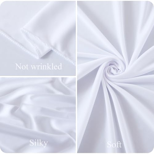 gogoparti White Ruffle Table Skirt for Rectangle Tables 14ft White Tutu Tablecloth for Wedding Birthday Party Bridal Banquet - Image 6