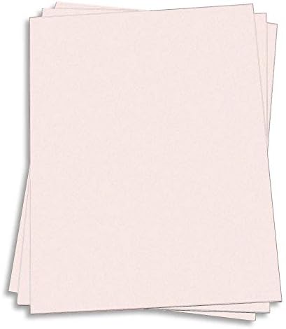 Powder Pink Card Stock - 8 1/2 x 11 Gmund Colors Matt 111lb Cover, 25 Pack by LCIPaper