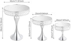 3 Pcs Cake Display with Mirror, Wedding Crystal Cake Stands for Reception - Image 2