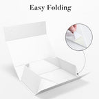 LIFELUM White Magnetic Gift Box for Wedding Presents, 14"x8.5"x4.5" - Image 2
