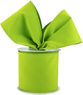 Meseey 4 Inch Wide Lime Green Velvet Wired Ribbon, 20 Yards Velvet Ribbon with Wire Edge for Christmas Tree, Wreaths, Gift Wrapping, Bows, Crafts and Holiday Decorations by MeseeyRibbonBow