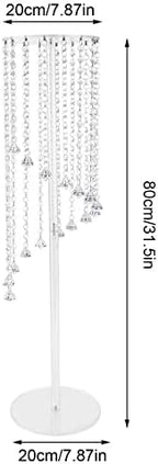 10PCS Wedding Flower Stand, Crystal Column Vases Rack for Birthday Party Decoration Garden Tall Flower Frame Holder for Balloon Decor Road Leads Christmas Gift 7.87*7.87*31.5In - Image 4
