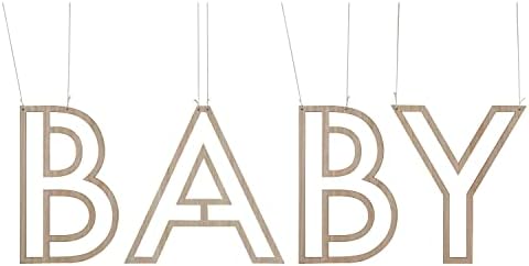 Ginger Ray Wooden Gender Neutral Baby Hanging Decoration for Baby Showers Including Twine to Hang, Green - Image 5