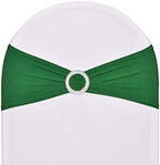 50pcs Stretch Spandex Chair Sashes for Christmas Wedding Party Banquet Decoration Elastic Bulk Chair Cover for Christmas (Emerald Green) by SweetEasy