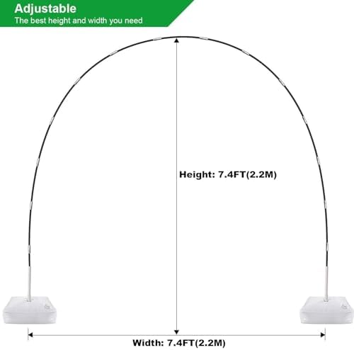 IDAODAN Balloon Arch Kit and Balloon Pump, Balloon Arch Stand with Electric Balloon Pump, Adjustable Wide Garland Arch for Wedding Baby Shower Birthday Party Supplies Decorations - Image 4