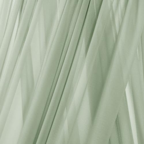 Sheer Gauze Wedding Arch Draping Fabric 29" x 20 FT 4 Panel Sage Green - Image 4