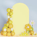 Yellow 7.2FT Stretchable Polyester & Spandex Arch Cover - Backdrop for Wedding, Baby Shower, Garden Decor, Chiara Stand Frame by PATYDEST