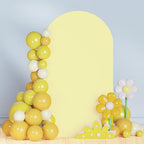 Yellow 7.2FT Stretchable Polyester & Spandex Arch Cover - Backdrop for Wedding, Baby Shower, Garden Decor, Chiara Stand Frame by PATYDEST