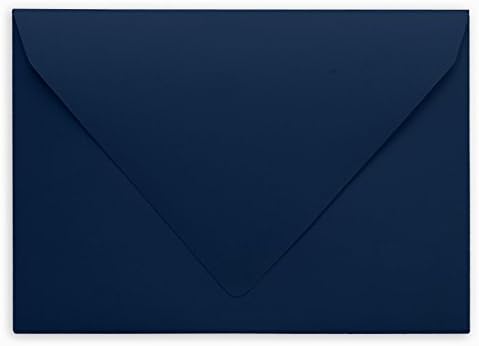 Darling Souvenir A6 Navy-Blue Invitation Envelopes (4 3/4 x 6 1/2) Euro V-Flap 80 LBS Self-Adhesive Perfect for Weddings, Birthday, Baby Shower,Greeting Cards -Packs & Colours Available by DarlingSouvenirMADEWITHLOVE