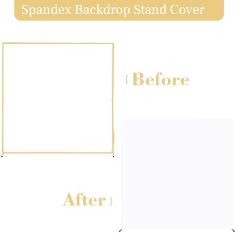 Besutolife Square Arch Backdrop Cover, 6.6×6.6 FT Spandex Arch Covers Stretchy Fitted Balloon Arch Stand Cover for Wedding, Birthday Party, Baby Shower, Photo Booth, Graduation Ceremony, White - Image 6