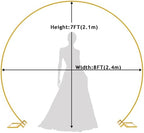 Wokceer Round Backdrop Stand 8FT Gold Wedding Balloon Arch Stand for Party - Image 2
