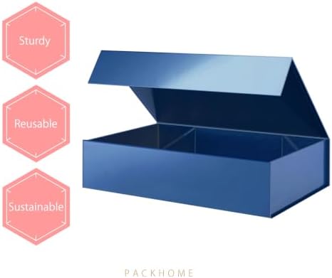 PACKHOME 6 Extra Large Blue Gift Boxes 17.5x11.3x4.3in with Magnetic Lids - Image 6