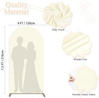Spandex Arch Cover Ivory Wedding Arch Backdrop Covers 7.2FT Chiara Arch Stand Cover Arches Covers Stretchy Backdrops Fabric Covers for Happy Birthday Baby Shower Graduation Party Decor - Image 2