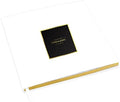 Andaz Press Personalized Wedding Guestbook with Gold Accents, Black Square with Gold Frame White Guest Sign in Guest Registry 120 Pages 8.5 X 8.5 Memories Book for DIY, Scrapbook, Photo Album by AndazPress