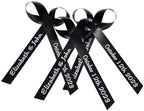 25 Personalized Ribbons Assesmbled Bows Custom Bridal Shower Favor Party Favors Wedding Bridesmaid Memorial Ribbons Funeral Baby Invitations Mis XV años Quinceanera (Black Ribbon) - Image 7