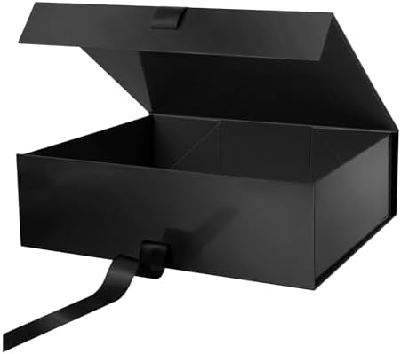 PACKHOME Extra Large Black Gift Box with Ribbon Magnetic Lid 17x14.5x5.5in by PACKHOME
