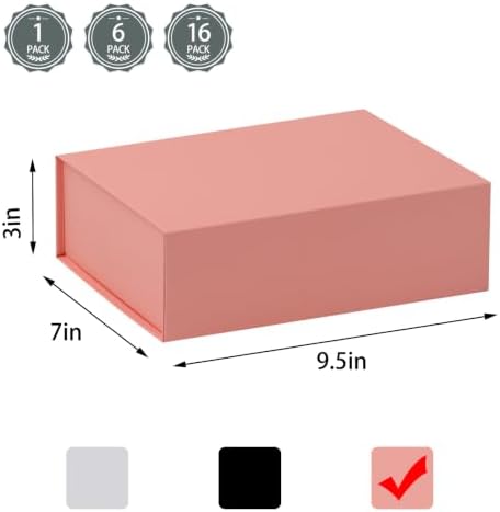 iloMAOZX Pink Gift Box, 9.5x7x3 Inch Gift Boxes for Presents & Packaging - Image 2