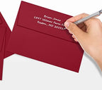 LUXPaper A7 Invitation Envelopes | Peel & Press | 5 1/4" x 7 1/4" | Garnet Red | 80lb. Text | 250 Qty - Image 6