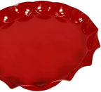 3 Pcs Red Metal Cupcake Stand Scalloped Edge Dessert Display Tray - Image 5