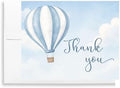 Baby Shower Thank You Cards With Envelopes, Hot Air Balloon | Set of 24 by TheInviteLady