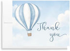 Baby Shower Thank You Cards With Envelopes, Hot Air Balloon | Set of 24 by TheInviteLady