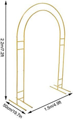 7.2ft Gold Wedding Arch Stand w/Double-Tube Design - Metal Flower & Balloon Backdrop Frame for Indoor/Outdoor Parties, Baby Showers - Image 4