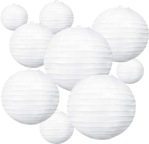 11 Pcs Paper Lanterns Assembling and Hanging These for Beach Ball Sports Parties is Hassle - Free, Lantern is Equipped with a C - Shaped Clip, Enabling Quick Setup. by Unknown