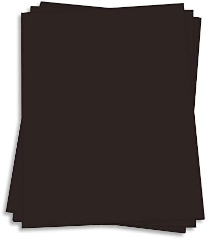 Ebony Black Card Stock - 8 1/2 x 11 Gmund Colors Matt 111lb Cover, 25 Pack by LCIPaper