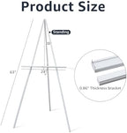 NianFeng Wooden Easel Stand for Sign, Easel Display Stand Floor for Wedding Sign with Adjustable Tray, 63-Inch, Tripod A-Frame Poster Light Duty, Welcome, Art Show & Baby Shower (White) - Image 3