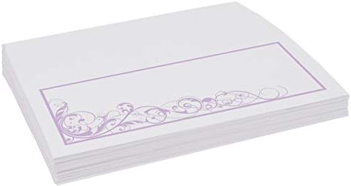 Scribble Vintage Swirl Place Cards, Lavender, Set of 150, Pre-cut and Score - Image 4