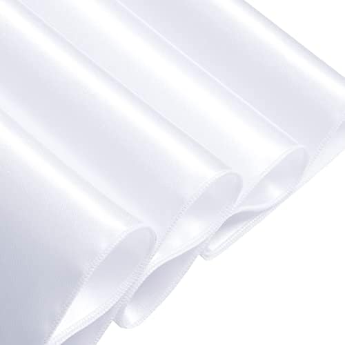 6 Pack Square Satin Table Cover, White, 52 x 52 Inches - Image 2