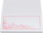 Scribble Vintage Swirl Place Cards, Pink, Set of 60, Pre-cut and Scored - Image 5