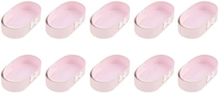 10PCS Cradle-shaped Gift Box, Baby Shower Flower Basket Gift Box, Pink Companion Gift Box, Baby Shower Flower Basket Gift Box, Medium Cradle Floral Basket, Baby Shower Crib Basket Cardboard Box - Image 3