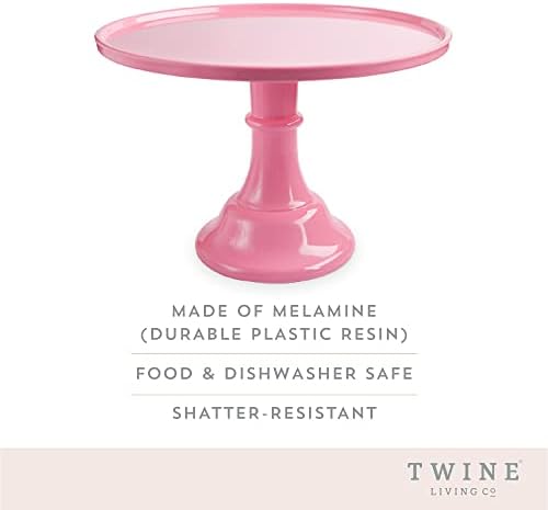 Twine Pink Melamine Cake Stand, Cupcake Stand, Home Decor, Food Service, Dessert Accessory, Pink, Set of 1 - Image 2