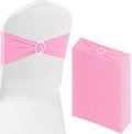 Pink Chair Sashes 50 Pack Spandex Stretch Chair Band Sashes with Buckles for Folding Chairs Wedding Party Reception Baby Shower Events Banquet Decorations by Bringsparkletoeverydaylife